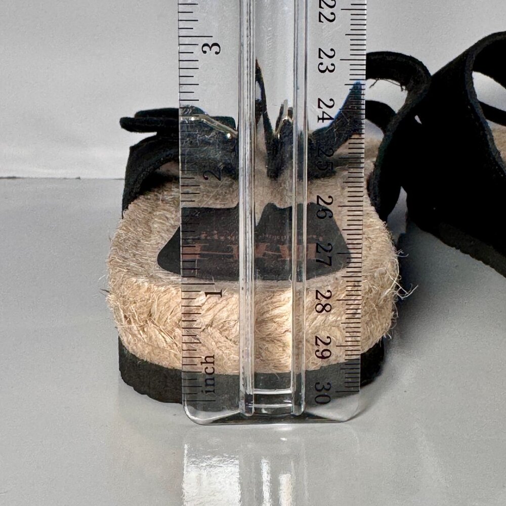 Haute Hippie Size 8.5 Nikki Suede Sandals with Double Strap, Woven Slide - Picture 7 of 11